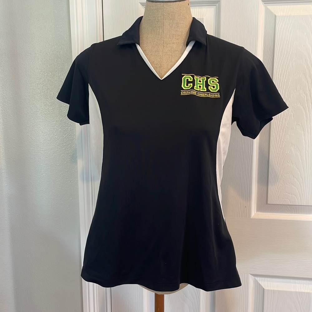 Sport Tek top CHS crusader cheerleading black white S